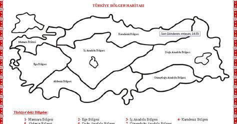 4 sınıf türkiye bölgeler haritası